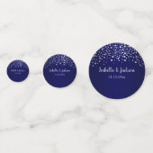 Points confetti bleu marine et argent (Derrière)