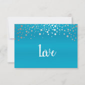 Points Confetti bleu turquoise et argent - RSVP (Dos)