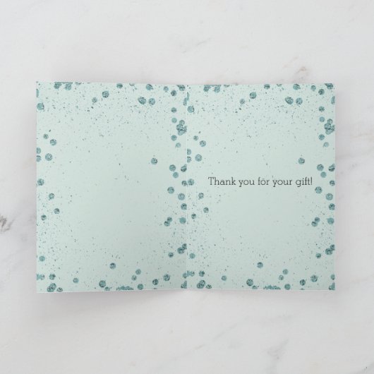 Points Confetti Confetti à la menthe Merci (Intérieur)