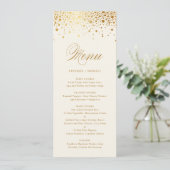 Points Confetti Faux Gold Foil | Menu Vintage ivoi (Debout devant)