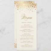 Points Confetti Faux Gold Foil | Menu Vintage ivoi (Devant / Derrière)