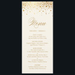 Points Confetti Faux Gold Foil | Menu Vintage ivoi<br><div class="desc">Elégante, moderne et élégante carte avec des points de confettis en fausse feuille d'or avec un arrière - plan en ivoire. Il s'agit d'une fausse feuille d'or - il n'y aura AUCUNE véritable feuille d'or. Ce sera parfait pour le thème de l'or et de l'ivoire mariage. Les textes sont également...</div>