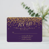 Points Confetti Glam or et violet RSVP (Debout devant)