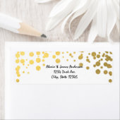 Points Confetti Gold Foil Étiquettes de adresse él (En situation)
