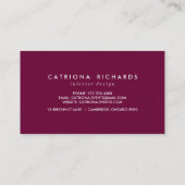 Points Confetti Motif Carte de visite moderne (Dos)