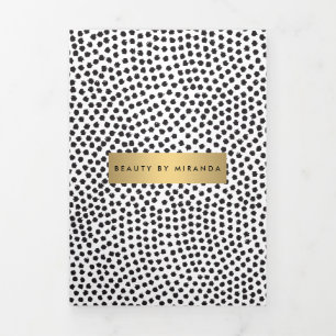 Points Confetti Noir Luxe avec Brochure Gold Bar