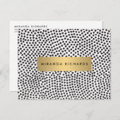 Points Confetti Noir Luxe avec Carte Postale Gold (Devant / Derrière)