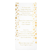 Points Confetti Or Élégants | Menu Mariage (Dos)