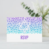 Points Confetti Purple Bat mitzvah Turquoise RSVP (Debout devant)