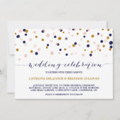 Points Confetti rose et or Faire-part de mariage I (Devant)