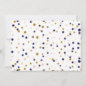 Points Confetti rose et or Faire-part de mariage I (Dos)