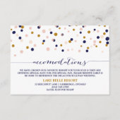 Points Confetti Rose & Or - Carte d'hébergement II (Devant)