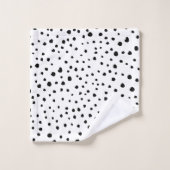 Points dalmatiens, Points dalmatiens, Noir et Blan (Gant de toilette)