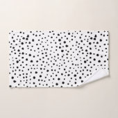 Points dalmatiens, Points dalmatiens, Noir et Blan (Serviette à main)