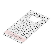 Points dalmatiens, Spots, Noir et Blanc, Votre nom (Dos Angle)