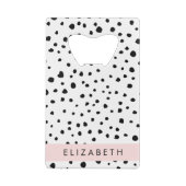 Points dalmatiens, Spots, Noir et Blanc, Votre nom (Dos)