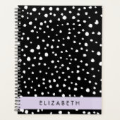 Points dalmatiens, Spots, Noir et Blanc, Votre nom (Devant)