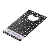 Points dalmatiens, Spots, Noir et Blanc, Votre nom (Dos Angle)