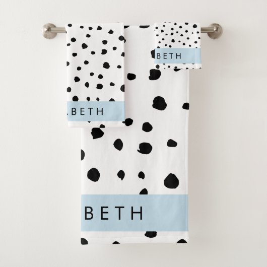 Points dalmatiens, Spots, Noir et Blanc, Votre nom (En situation)