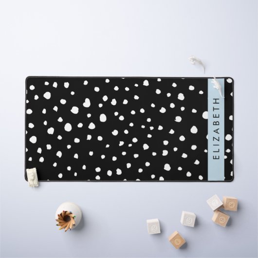 Points dalmatiens, Spots, Noir et Blanc, Votre nom (Tableau pour enfants)
