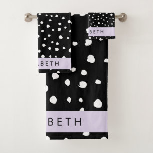 Points dalmatiens, Spots, Noir et Blanc, Votre nom
