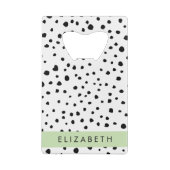 Points dalmatiens, Spots, Noir et Blanc, Votre nom (Dos)