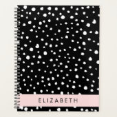 Points dalmatiens, Spots, Noir et Blanc, Votre nom (Devant)