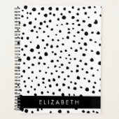 Points dalmatiens, Spots, Noir et Blanc, Votre nom (Devant)