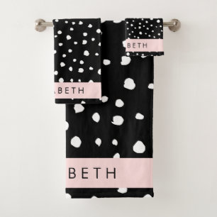 Points dalmatiens, Spots, Noir et Blanc, Votre nom