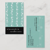 Points d'Aqua et cartes de visite bleus de paille (Devant / Derrière)