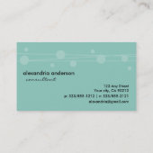 Points d'Aqua et cartes de visite bleus de paille (Dos)