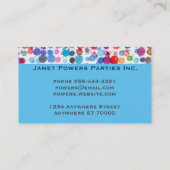 points d'aquarelle colorés cartes de visite person (Dos)