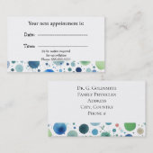 Points d'aquarelle de la carte de rendez-vous Médi (Devant / Derrière)