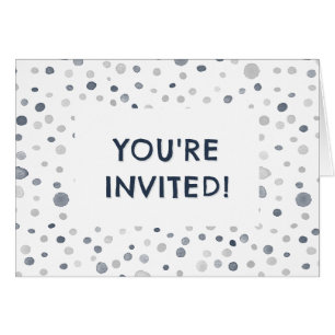Points d'aquarelle Lucas Confetti Invitation d'ann