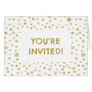 Points d'aquarelle Saffron Confetti Invitation d'a