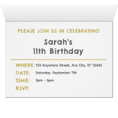 Points d'aquarelle Saffron Confetti Invitation d'a (Intérieur Horizontal (Bas))