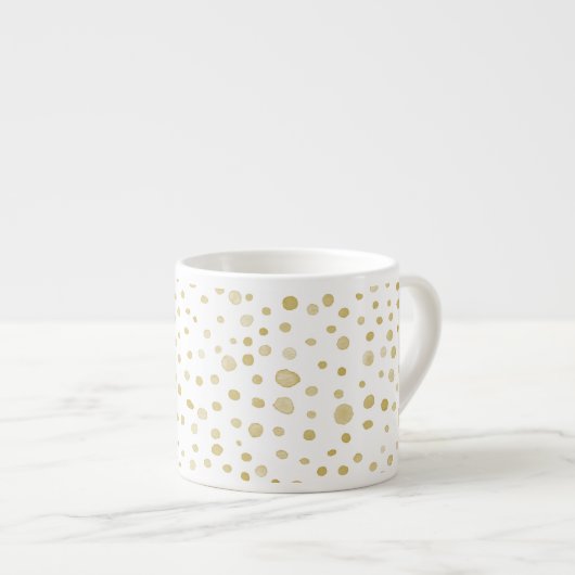 Points d'aquarelle safran Confetti Espresso Mug (Devant droit)