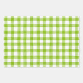 Points d'aquarelle vert citron En vichy papier d'e (Devant)