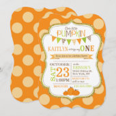 Points d'automne et Citrouilles Invitation d'anniv (Devant / Derrière)