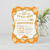 Points d'automne et Citrouilles Invitation d'anniv (Debout devant)