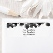 Points de caviar blanc noir Étiquettes de adresse  (En situation)