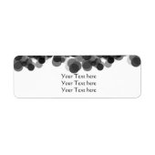 Points de caviar blanc noir Étiquettes de adresse  (Devant)