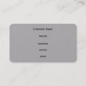 Points de Charbon  Carte de Visite (Dos)