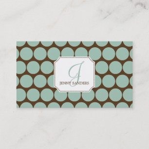 Points de charme Cartes de visite - Bleu/Brown