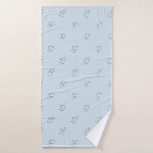 Points de confettis bleu clair (Serviette de bain)