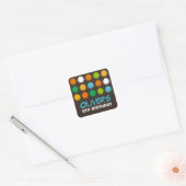 Points de couleur flou flou amusants Stickers Anni (Enveloppe)