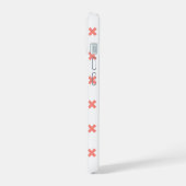 Points de croix pêche sur fond blanc (Côté gauche)