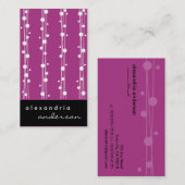 Points de Fuschia et cartes de visite élégants de (Devant / Derrière)