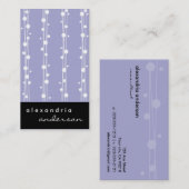 Points de lavande et cartes de visite élégants de (Devant / Derrière)