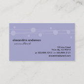 Points de lavande et cartes de visite élégants de (Dos)